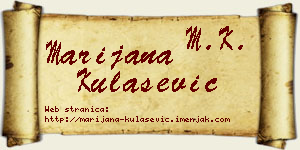 Marijana Kulašević vizit kartica